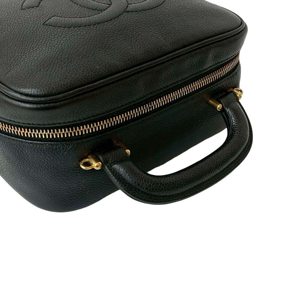 CHANEL Black Caviar Leather Logo Shoulder Bag - Picture 4 of 10